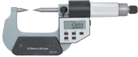 Micrometro digitale a punta IP54 0-25mm 0,01mm Micrometro esterno di qualità industriale 25-50mm 50-75mm 75-100mm DIN(50-75mm 30degree)