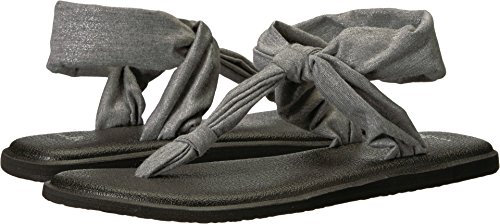 Sanuk Damen Yoga Sling Ella Sandale, Metallic/Silber, 38 EU