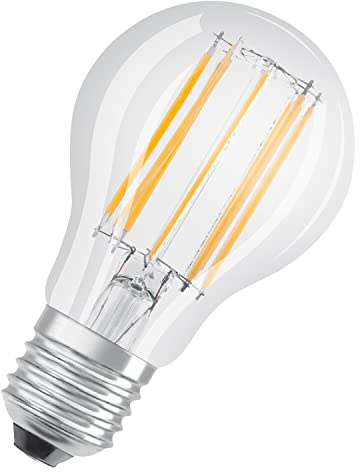 OSRAM Filament LED Lampe mit E27 Sockel, klassiche Birnenform, Kaltweiss (4000K), 11 W, Ersatz für 100-W-Glühbirne, LED Filament CLASSIC A