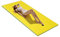 COSTWAY Schwimmmatte 220 x 90 cm, schwimmende Wassermatte bis 100 kg belastbar, schwimmender Matte aus reißfestem XPE-Schaumstoff, Wasserliege, Wasserhängematte für Kinder und Erwachsene (Gelb)