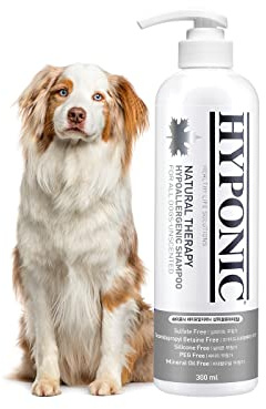 HYPONIC Hypoallergenes Erstklassige Hundeshampoo – Desodorierend, Gut Riechend, Empfindliche Haut, Entwirrendes Baumwollblüte Rosa ((alle Rassen, ohne Duft, 10,1 oz))