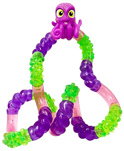 Tangle 8514 Fidget Toy Junior Aquatic Pets Serie con Figura de Animales Pulpo, Juguete antiestrés, promueve la motricidad, se Puede Girar y Combinar, Juguete de motricidad para niños a Partir de 3