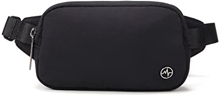 Pander Mini Belt Bag – Ultra Compact, Fits 6.7” Phone, Lipstick, Earbuds, Essentials, Small Crossbody Waist Purse, Black Onyx