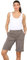Faozo® Women's Cherry Berry Shorts - Ladies Plain Stretch Fit Pull On Elasticated Waist Summer Short Pants (Mocha, UK 20)