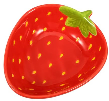 Cuenco De Cerámica Con Diseño De Fresa Tazón Decorativo Para Postres Ensaladas Y Frutas Para Uso Diario Resistente Y Duradero