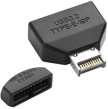 SinLoon USB 3.0 Front Panel Header Type E to USB 3.0 19/20Pin Motherboard Header Adapter Type-E Male to 19Pin Male Front Connector Converter
