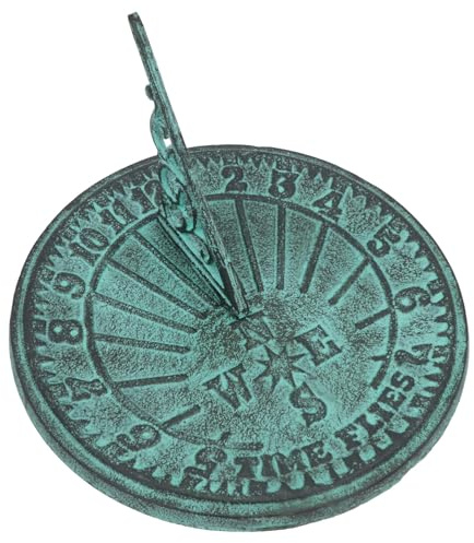 Cast Iron Sundial Antique Sun Dial Decorative Garden Ornament Yard Compass