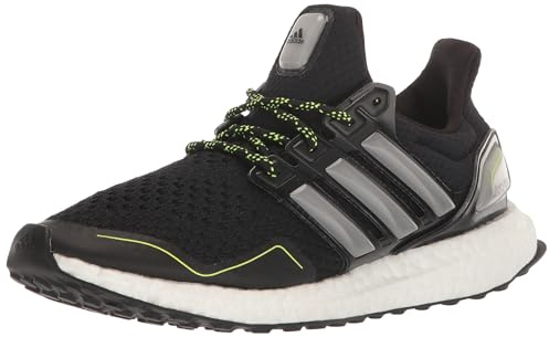 adidas Women's Ultraboost 1.0 Sustain Sneaker, Core Black/Core Black/Team Solar Yellow, 6 UK