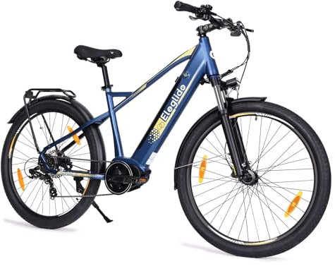 Eleglide C1/C1 ST E Bike mit Mittelmotor, 27,5 Zoll 70 Nm Elektrofahrrad für Damen und Herren, 250W E-Bike, 14,5 Ah Lithium-Akku, Shimano 7 Gänge Trekking Ebike, cityräder 25km/h bis zu 150KM (C1)