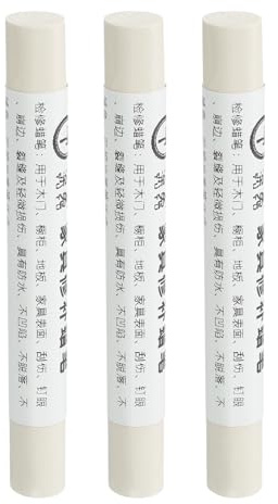 QUARKZMAN Crayon per Riparazione Mobili, 3pz - Stucco per Cera per Legno, Ritocco Pennarelli per Mobili - per Coprire Graffi Fori Tavoli Scrivanie Pavimenti Legno, Bianco Latte