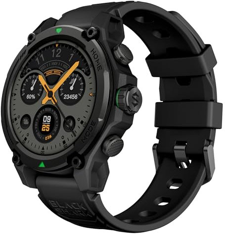 Black Shark GS3 Smartwatch, Display AMOLED da 1,43'', Posizionamento satellitare GPS, 21 giorni di durata della batteria Chiamata Bluetooth, 100+ modalità sport 5ATM Smartwatch uomo donna, Nero