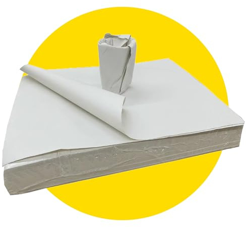 Wellpack Europe White Packing Paper Sheets for Wrapping Parcel Moving House Gifts Chip Shop Packaging Size A3 Large 50.8x76.2cm Pack (100)