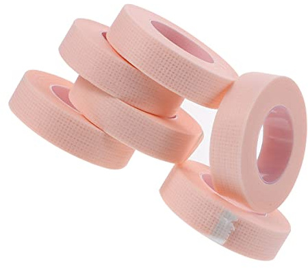 OATIPHO Cinta Adecuado para Extensión de Pestañas de Tela No Tejida 6 Piezas Rosa para Pestañas Transpirable y Adhesiva para Salón y Uso en Casa