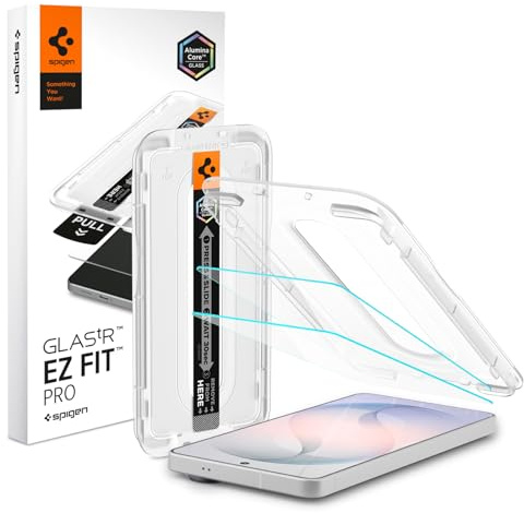 Spigen EZ Fit Pro Härdat Glas [2 Stycken] för Samsung Galaxy S26 | Enkel installation, dammfri, Kristallklart, Reptålig, 10H+ hårdhet