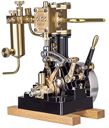 Vollmetall-Motor-Modellbausatz, der funktioniert, KACIO LS1-14 Einzylinder-Hubkolben-Dampfmaschine Modell ohne Kessel für Dampfmodellschiffe über 60cm, Kinderspielzeug für Erwachsene