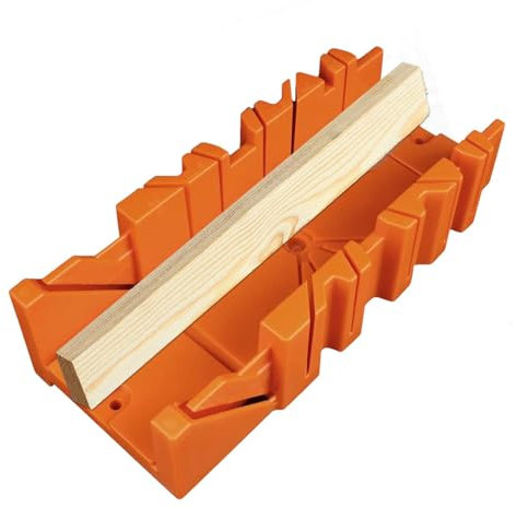 Scatole per mitra, scatola per mitra di bloccaggio - Set scatola per mitra e | Scatola per troncatrice con bloccaggio, posteriore in acciaio per tagli accurati, angoli regolabili per falegnameria, art