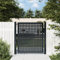 Rantry Gartentor Zauntor Gartentür Hoftor Gartenflügeltor Zauntür Hoftür Hoftor Einfahrtstor Tür für Garten Gartenpforte Anthrazit 105x150 cm Stahl