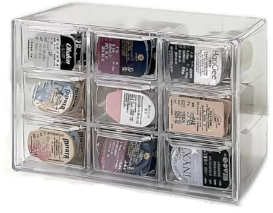 VORDRASSIL P-90 daily contact lens organizer, Disposable Contact Lens Dispenser, Cute storage Box for All Brands Daily Lens (9-Grid).