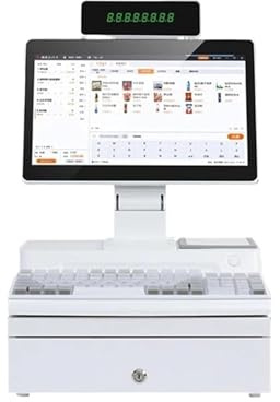 Touch screen da 14,1 pollici, registratore di cassa, tastiera, stampante integrata da 58 mm, pacchetto completo, computer POS, punto vendita di fabbrica, registratore di cassa per affari e affari