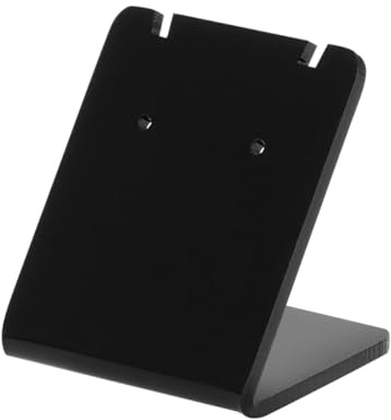 WATIIFUFU Espositore per Collane in Acrilico Nero Supporto per Orecchini Delicato e Design Unico per Organizzazione Raffinata e Decorativa da Scrivania