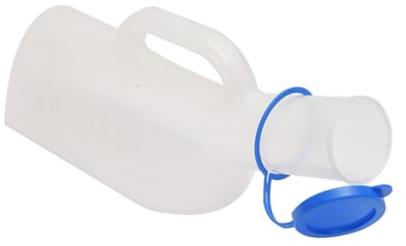 CTIRCHIU Urinoir pour Homme 1000 Ml Grosse Capacité en Plastique Résistant Bouchon Étanche Bouteille Urinaire Portable pour Personnes Âgées Patients Alités et Voyages Réservoir Urine