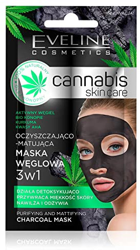Eveline Cosmetics Canabis Skin Care Masque Facial Carbone 3In1 7Ml 7 ml