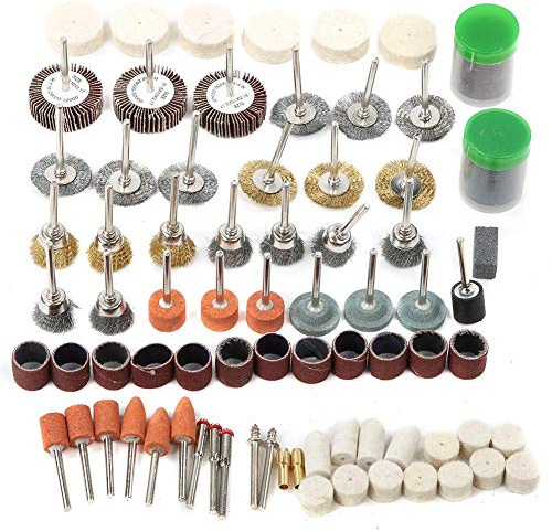 145pcs accessoires de meulage électrique, ensemble d'accessoires d'outils rotatifs pour mini-perceuse meuleuse électrique meulage polissage coupe