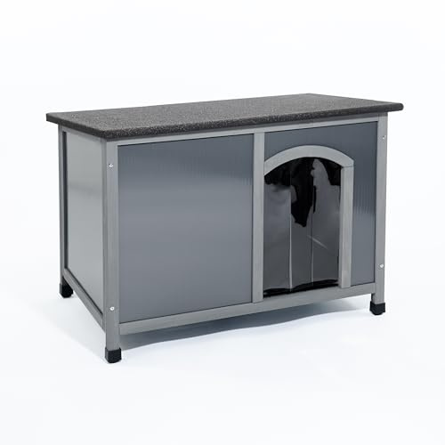 FeelGoodUK Large Dog Kennel Twin Wall Plastic Panels Easy Clean Rain and Wind Protector Large Dog Kennel