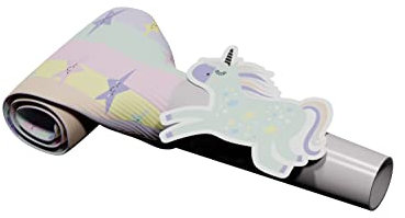 Folat 68367 Partytröten Unicorns & Rainbows 24cm - 6 Stück