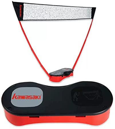 BESNUT Badminton-Netzständer, tragbar for den Hinterhof, leichtes tragbares Pickleball-Netz, Volleyballnetz und Tennisnetz for draußen, drinnen, Auffahrt (Color : Red)