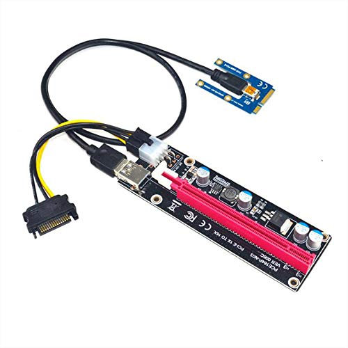 Oewnvmd Mini PCIe to PCI Express 16X Riser for Laptop External Graphics Card BTC Miner MPCIe to PCI-E Slot Mining Card