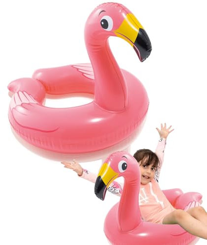 Flamingo Aufblasbarer Schwimmring, 30×21½ (76x55 cm) PVC Ring Wasserspielring,Schwimmreifen Wassersport Partyzubehör Schwimmringe Tierringe für Baby Kinder 2-6 Jahre Sommer Schwimmbad Pool Strand