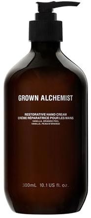 Grown Alchemist Luxury Pump Hand Cream Vanille & Orangenschale - Natürliche, vegane Handcreme für sehr trockene Hände, beruhigende Feuchtigkeitscreme zur Hautpflege, 300 ml