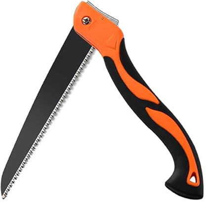 WLEYZEN Folding Hand Saw for Wood Cutting, 11 Inch Woodworking Bushcraft Camp Small Handheld Trimming Tree Limb Tree Trimmer, Saw with Ergonomic Non-Slip Handle Design,Quality SK-5 Steel