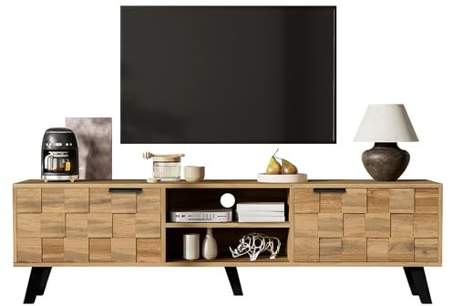 SOFTWEARY Lowboard, TV-skåp, TV-bord, skänk, vardagsrumsbyrå, stående, matt