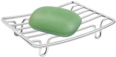 Qfdiwr - Jabonera de Ducha - Soporte de Goteo automático para jabón de baño | Rejilla Inoxidable para Fregadero, Cocina, Viajar, casa, Camping y Cuarto de baño
