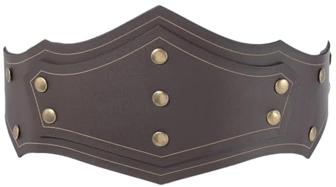 GORGECRAFT 557 x 115 mm medeltida fuskläder huvudbonad sadel brun retro läder cirkel renässans justerbar viking pannband cosplay hårtillbehör för män kvinnor halloween LARP krigare
