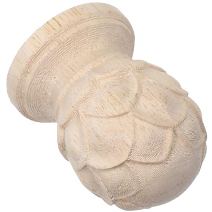 DOITOOL Remates de Madera Piña Tallados para Decoración de Cortinas y Muebles de Cama y Escaleras Diseño Europeo Artesanal Finiales de Madera Resistentes para Interiores Fáciles de