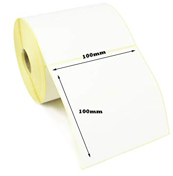 Label Metrics - 100mm x 100mm Direct Thermal Labels with Permanent Adhesive. Ideal for Shipping and mailing. (1 Roll)