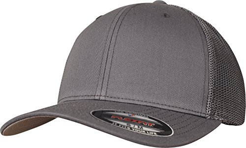 Flexfit Mesh Trucker Cap Gorra de béisbol, Gris Oscuro, L-XL Unisex Adulto