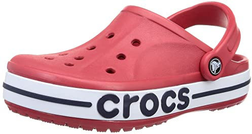 Crocs Bayaband Clogs für Damen und Herren mit Fersenriemen für sicheren Halt 36-37 EU Pepper/Navy