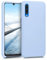 kwmobile Hülle kompatibel mit Samsung Galaxy A50 Hülle - Silikon Handy Case - Handyhülle weiche Oberfläche - kabelloses Laden - Hellblau matt
