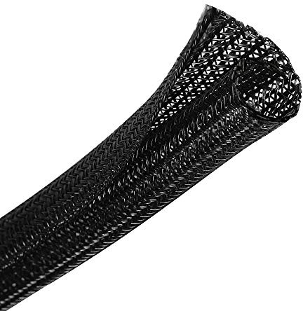 CrocSee Cable Management Sleeve, Split Design, 10FT - 1/2 Inch, Black