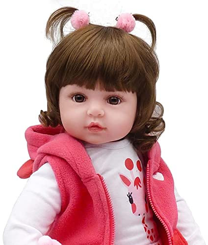 ZIYIUI Reborn Baby Puppe 24 Zoll 60 cm Weich Silikon Vinyl Lebensechtes Reborn Babys Mädchen Babypuppe Reborn Baby Dolls Reborn Toddler