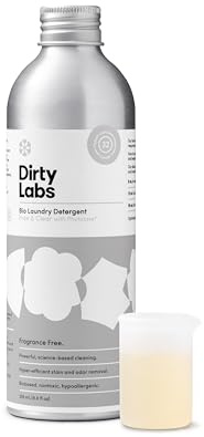 Dirty Labs | Sans odeur | Lessive bio-liquide pour linge | 32 charges (9 fl oz) | Hyperconcentré | Haute efficacité et lavage en machine standard | Non toxique, biodégradable | Élimination des taches