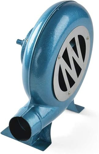 Tbkoly Soufflet de Ventilateur à manivelle for Barbecue Portable, SY-Home BBQ Fan Top Manual Forge Blower Fan Grill BBQ Briquets Allume-Charbon Fan-Blue,200w