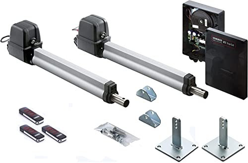 SOMMER twist 200 M Drehtorantrieb für 2-flügelige Tore bis 2,5 m Breite oder 300 kg mit 3 Handsendern Pearl 4018V000
