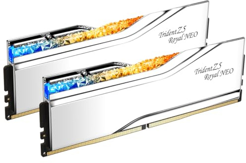 G.SKILL Trident Z5 Royal Neo Series (AMD Expo) DDR5 RAM 32GB (2x16GB) 6000MT/s CL28-36-36-96 1.40V Desktop Computer Memory UDIMM - Silver (F5-6000J2836G16GX2-TR5NS)