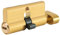 Cylindre de Serrure avec Bouton en Laiton 30/30, Inclus 3 Clés Réversibles, Cylindre à Bouton Profilé, Serrure à Cylindre pour Sécurité Haute, Accessoires de Rechange pour Portes, Installation Facile