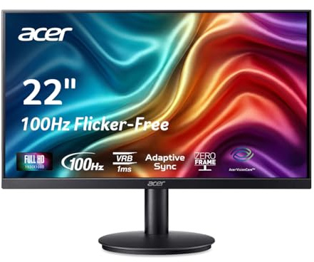 Acer 21.5in FHD 1920x1080 100Hz Office Monitor KB220Q H2bi